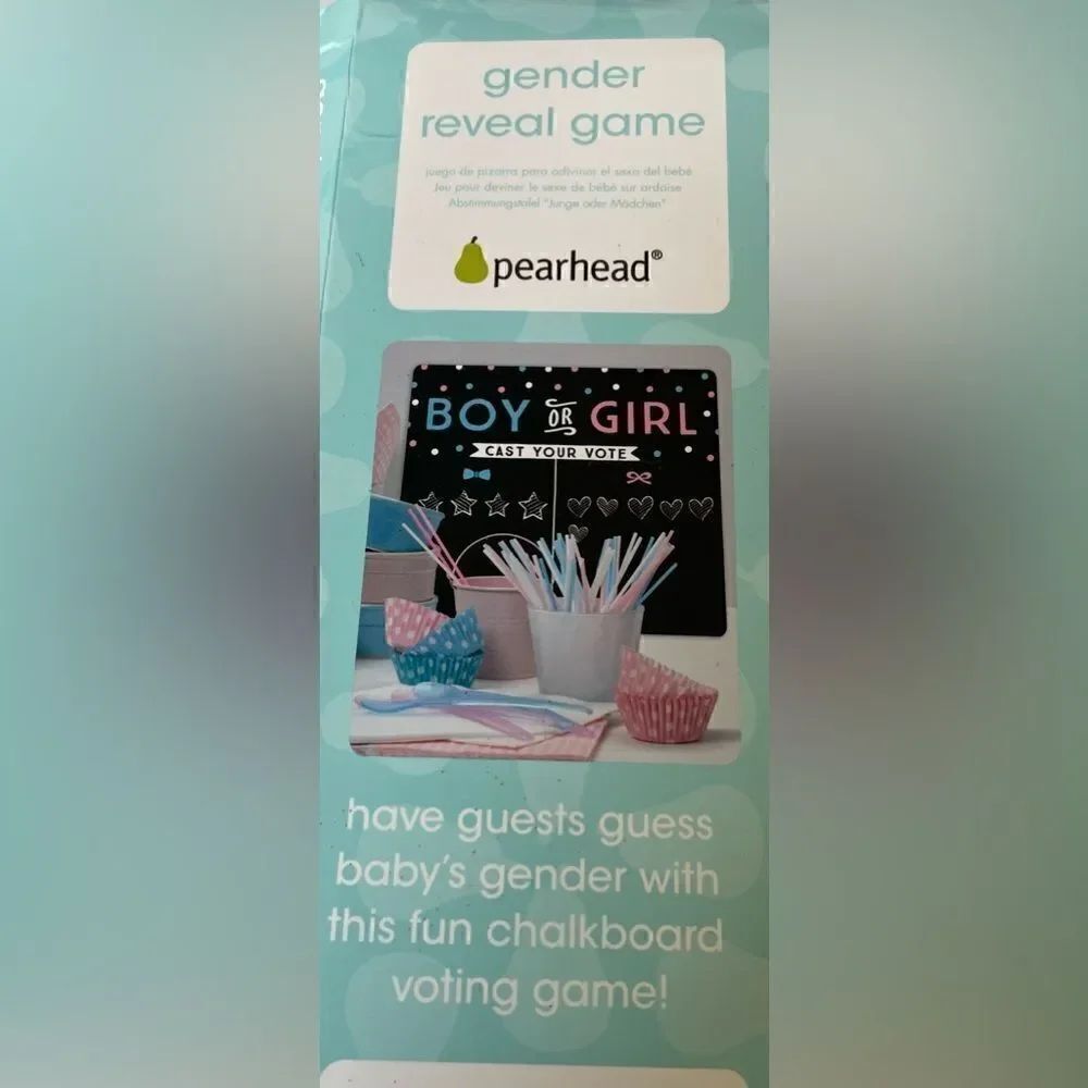 Gender Reveal Game! Cast Your Vote Boy or Girl Chalkboard